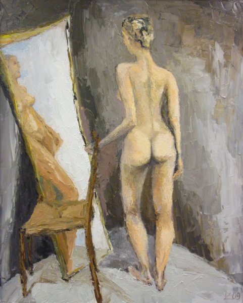 Akt Sina, Öl auf Leinwand, 2009, 80 x 100