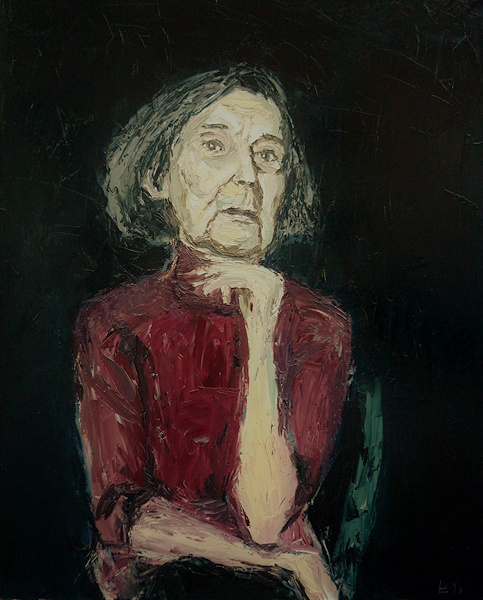 Bildnis der Tänzerin Palucca, Öl auf Leinwand, 2011, 80 x 100