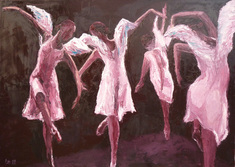 Tanz der Engel I, Öl auf Leinwand, 2011, 140 x 100