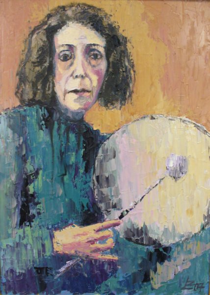 Portrait Mary Wigman, Öl auf Hartfaser, 2007, 66 x 92