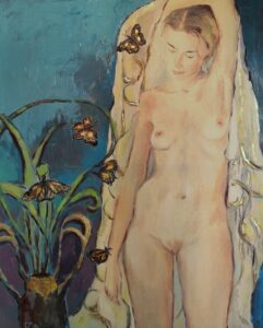 Le petite Papillon, Öl auf Leinwand, 2024